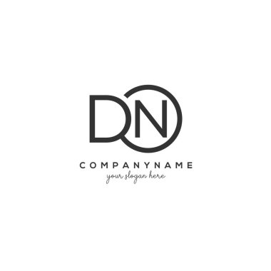 Çember Şablon Vektörlü Dn Harf Logosu.