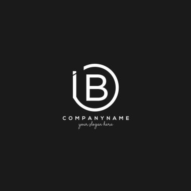 Çember Şablon Vektörlü İlk Harf Logosu.