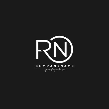 Çember Şablon Vektörlü Rn Harfi Logosu.