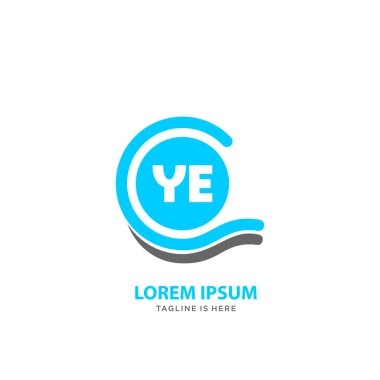 Ye İlk harf logo şablonu vektörü