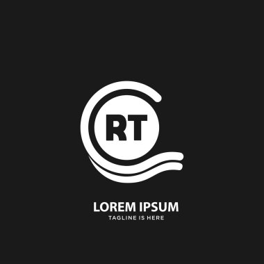Rt İlk harf logo şablonu vektörü