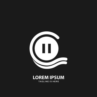 İlk harf logo şablonu vektörü