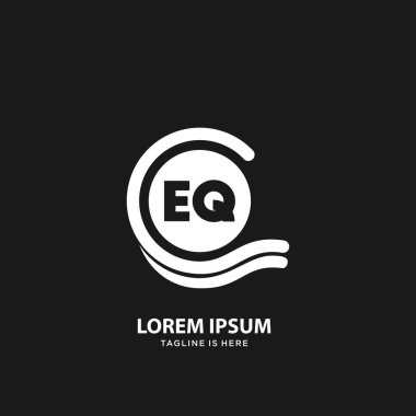 EQ İlk harf logo şablonu vektörü