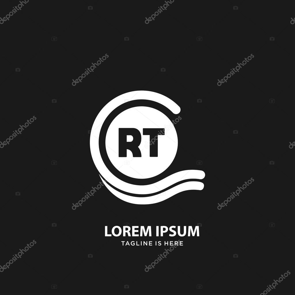 RT Initial letter logo template vector
