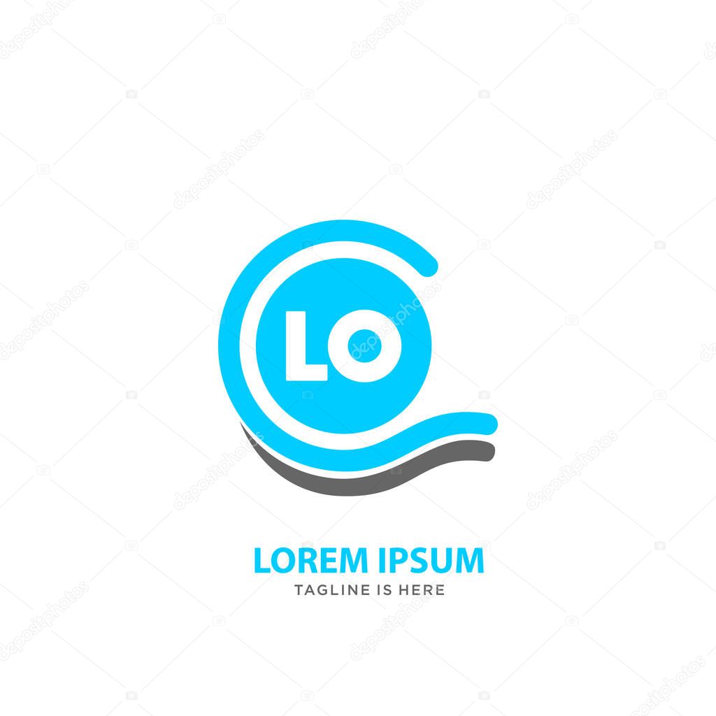 LO Initial letter logo template vector