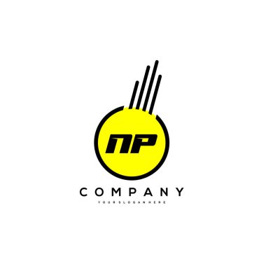 Np Başlangıç Harfi Logo Tasarım Vektörü Şablonu