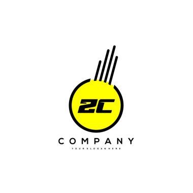 ZC İlk Harf Logosu Tasarım Vektör Şablonu
