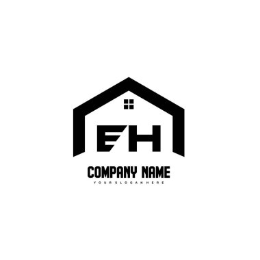 İlk Harfler Logo tasarım vektörü İnşaat, ev, gayrimenkul, bina, mülk
