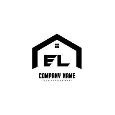 El Initial Letters Logo tasarım vektörü İnşaat, ev, gayrimenkul, bina, mülk
