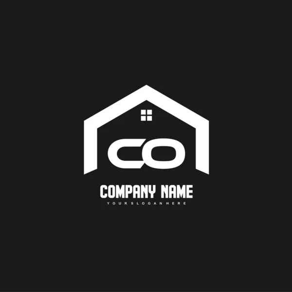 Cartas Iniciais Logo Design Vector Construction Home Real Estate Building — Vetor de Stock