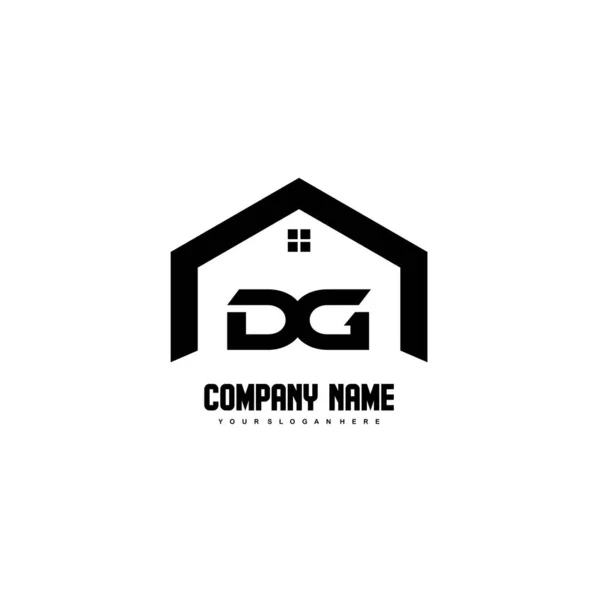 Cartas Iniciais Logo Design Vector Construction Home Real Estate Building — Vetor de Stock