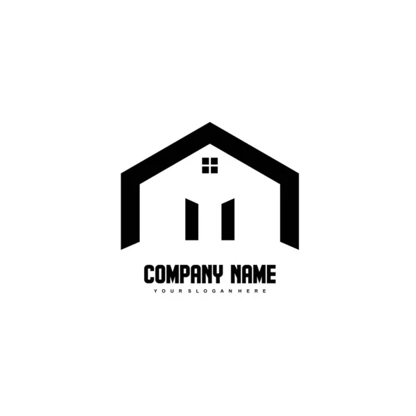 Cartas Iniciais Logo Design Vector Construction Home Real Estate Building — Vetor de Stock