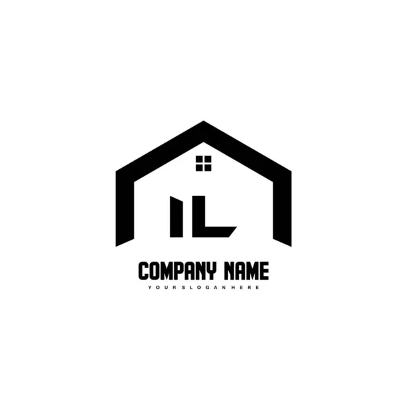 Cartas Iniciais Logo Design Vector Construction Home Real Estate Building — Vetor de Stock