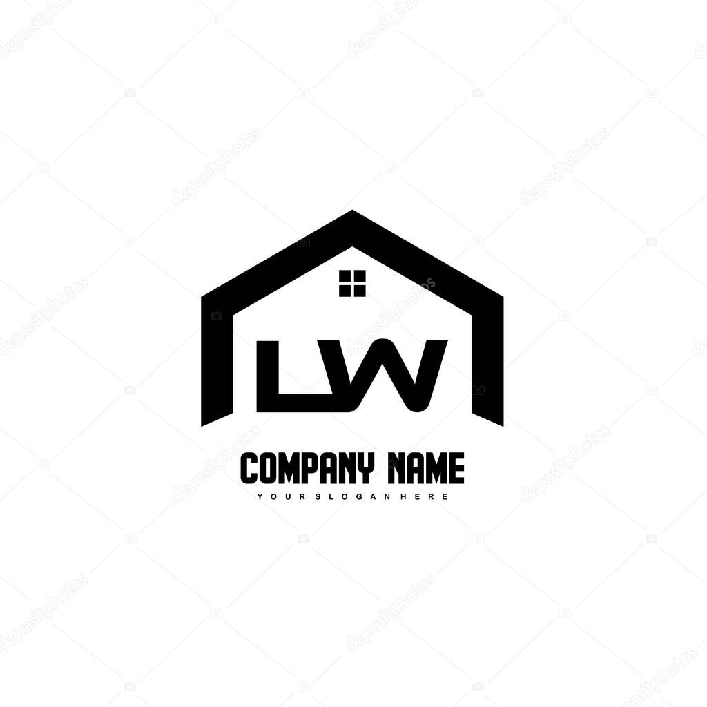LW Initial Letters Logo design vector for construction, home, real estate, building, property