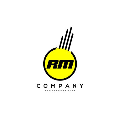 Rm Başlangıç Harfleri Logo tasarım vektörü inşaat, ev, gayrimenkul, bina, mülk