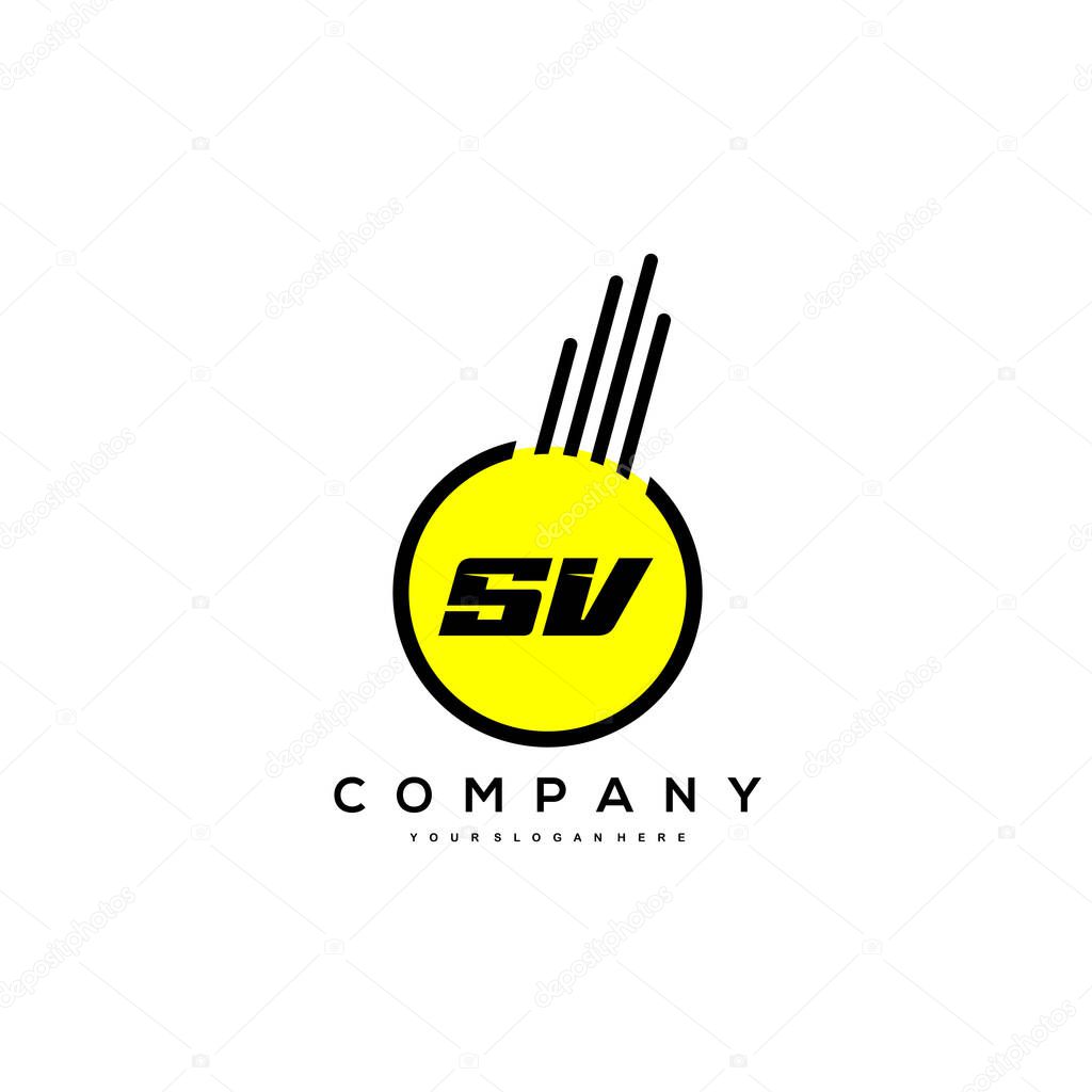 SV Initial Letters Logo design vector for construction, home, real estate, building, property
