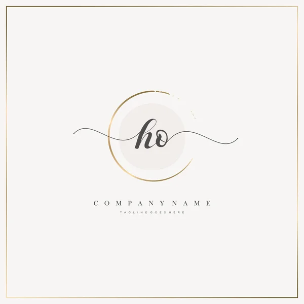Mektup Yazısı Logosu Şablon Vektörü Güzellik Logosu Kozmetik Düğün Moda — Stok Vektör