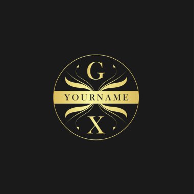 GX Zarif Lüks ilk logo vektörü