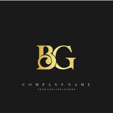Bg Başlangıç Harfi Logo Şablonu Tasarımı