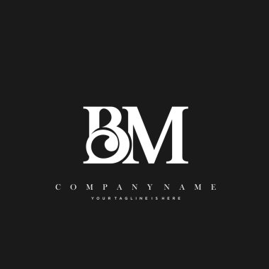 Bm Başlangıç Harfi Logo Şablonu Tasarımı