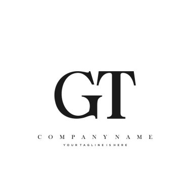GT Başlangıç Harfi Logo Şablonu Tasarımı
