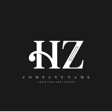 Hz Başlangıç Harfi Logo Şablonu Tasarımı