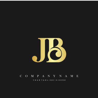 Jb Başlangıç Harfi Logo Şablonu Tasarımı