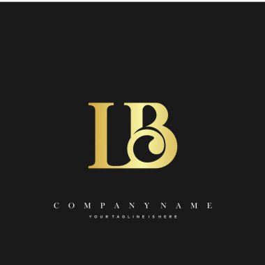 LB İlk Harf Logo Şablonu Tasarımı
