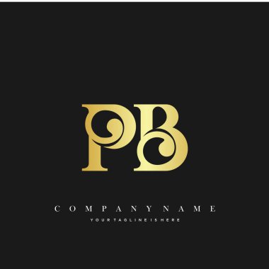 PB İlk Harf Logo Şablonu Tasarımı