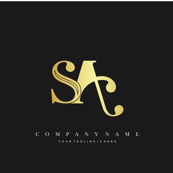 Diseño Plantilla Logotipo Carta Sainitial — Archivo Imágenes Vectoriales