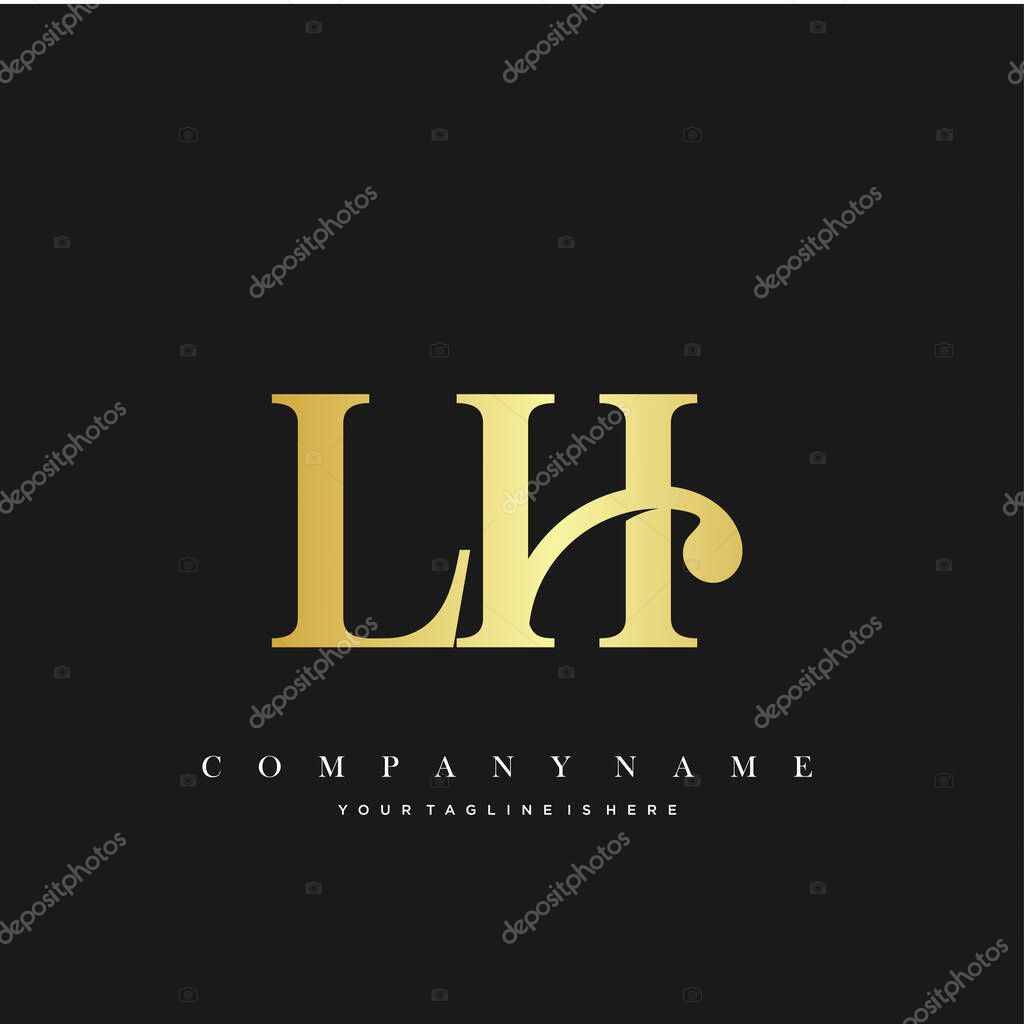 LH Initial Letter  Logo Template Design