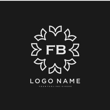FB Güzellik logosu şablonu vektörü, güzellik modası ve iş dünyası için logo diğer