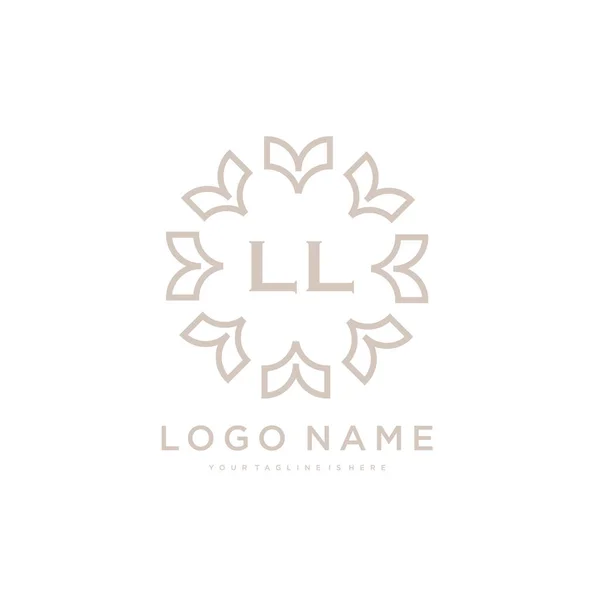 Inicial Belleza Logo Plantilla Vector Logotipo Para Belleza Moda Otros — Archivo Imágenes Vectoriales