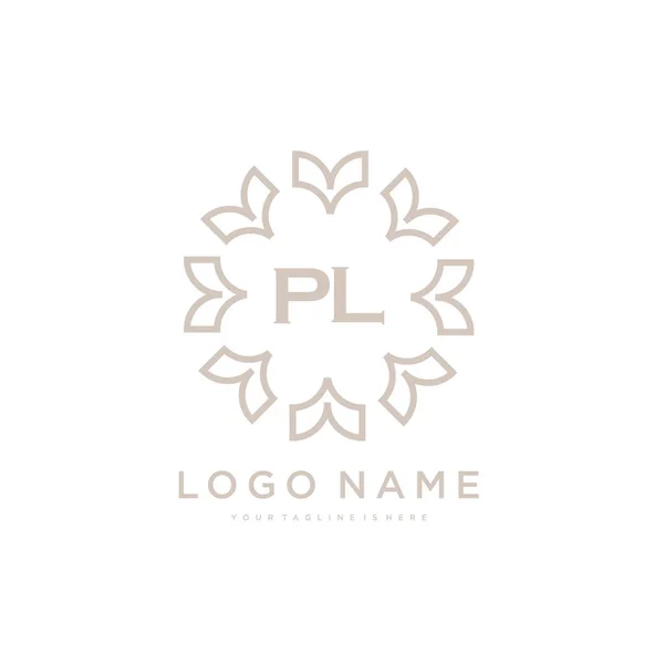 Inicial Belleza Logo Plantilla Vector Logotipo Para Belleza Moda Otros — Archivo Imágenes Vectoriales