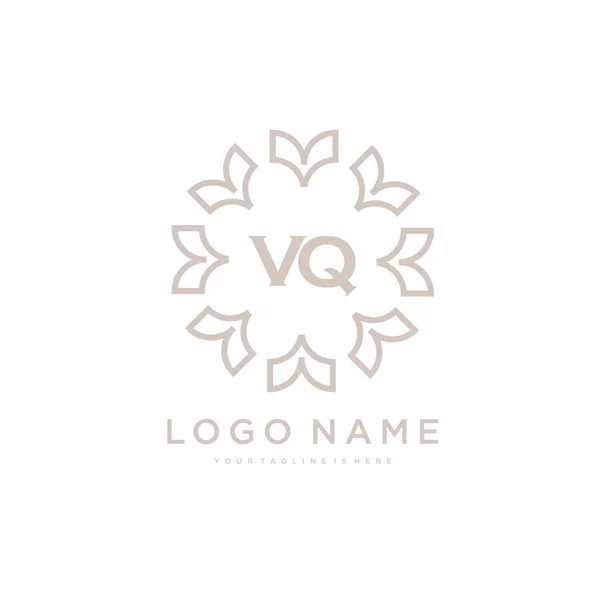 Vqinitial Krása Logo Šablona Vektor Logo Pro Krásu Módy Podnikání — Stockový vektor