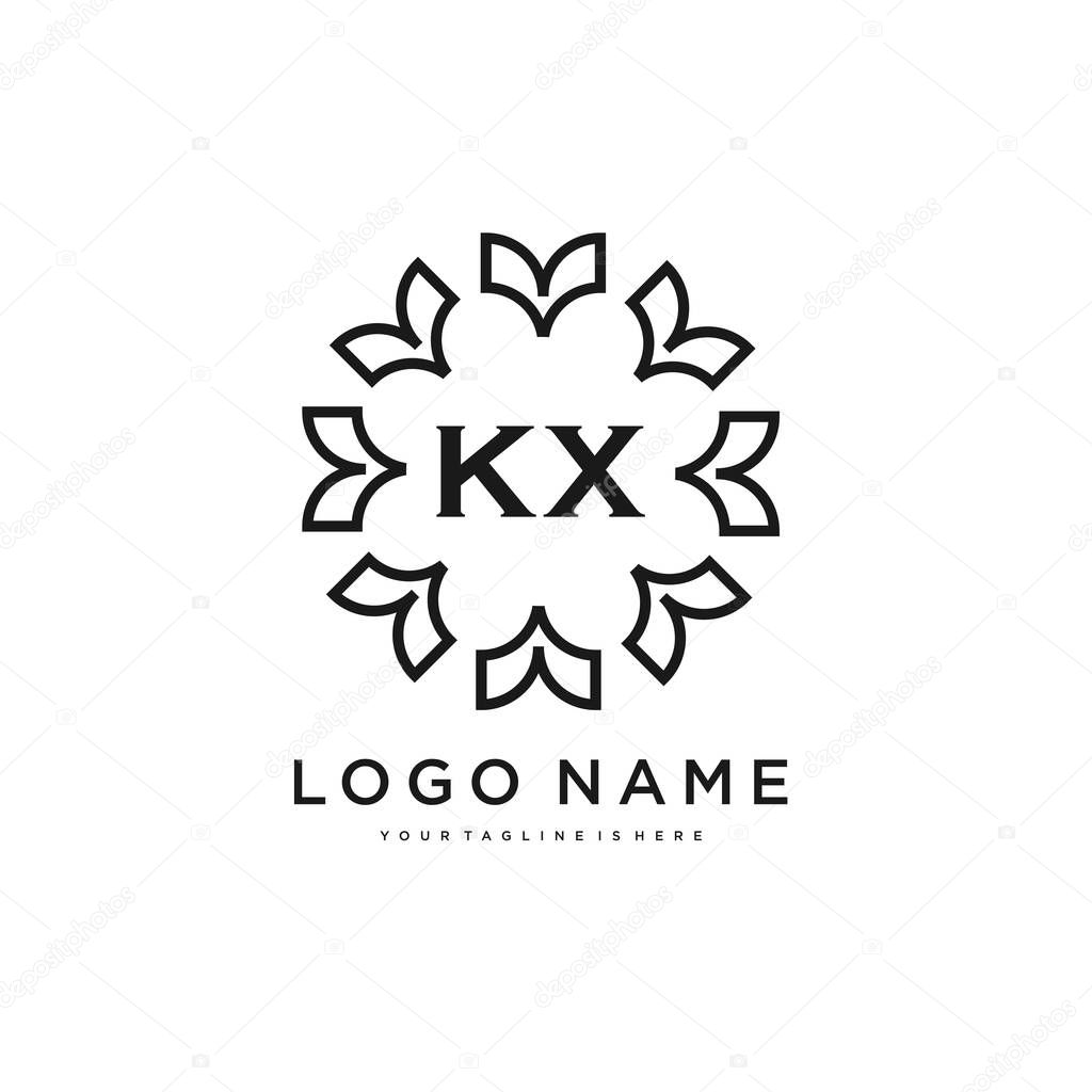 KX Initial beauty logo template vector, logo for beauty fashion and business other