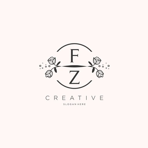 テンプレートの花とGz初期ロゴ ビジネス ファッション 化粧品 美しさのためのロゴ — ストックベクタ