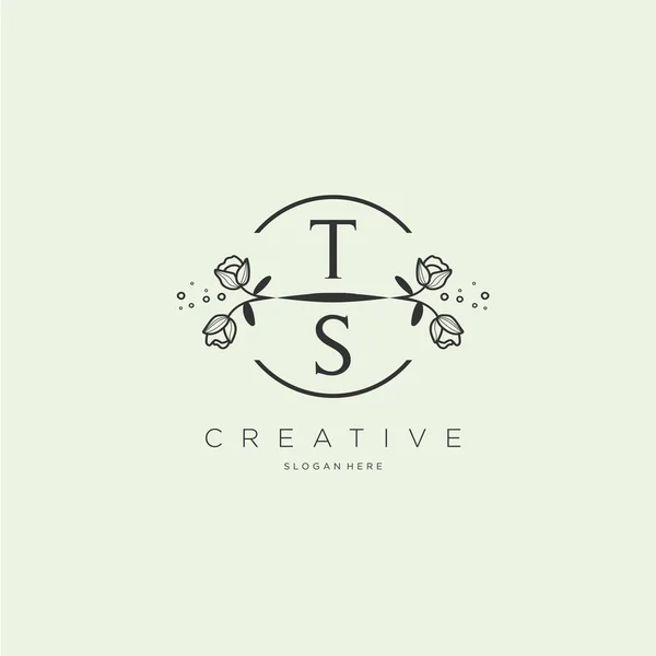 Úvodní Logo Šablonou Květiny Logo Pro Obchod Módu Kosmetiku Krásu — Stockový vektor