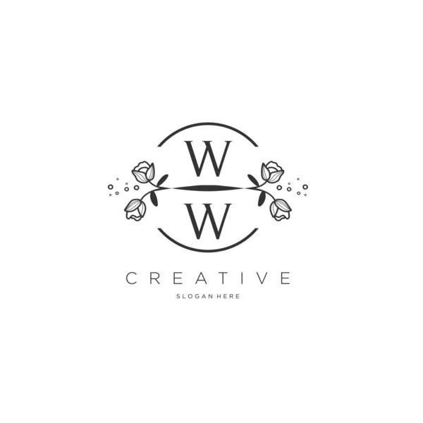 Počáteční Logo Šablonou Květiny Logo Pro Obchod Módu Kosmetiku Krásu — Stockový vektor