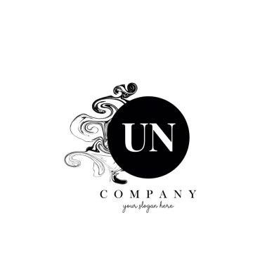 BM İlk Harf Logosu Tasarımı Mürekkep Bulutu Akan Doku Vektörüyle.