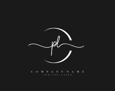 PI İlk Mektup el yazısı logosu şablon vektörü, güzellik logosu, kozmetik, düğün, moda ve iş dünyası