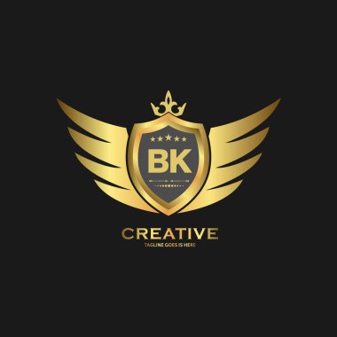 Soyut harf kalkan logo tasarım şablonu. Premium nominal monogram iş işareti.
