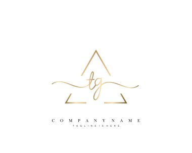 TG İlk Mektup el yazısı logosu şablon vektörü, güzellik logosu, kozmetik, düğün, moda ve diğer şeyler.