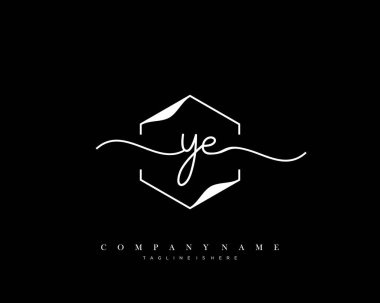 EVE ilk el yazısı logo şablonu vektörü.