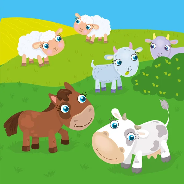 çayır çiftlik hayvanları