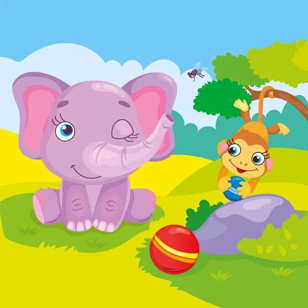 Şirin fil ve maymun