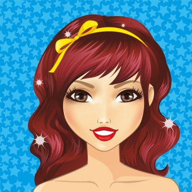 Avatar Girl sarı yay ile