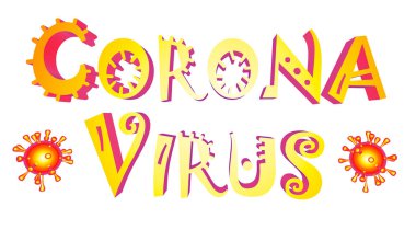 Beyaz arkaplandaki 3d Coronavirus metni. Çin patojen solunum yolu enfeksiyonu. 3d oluşturma