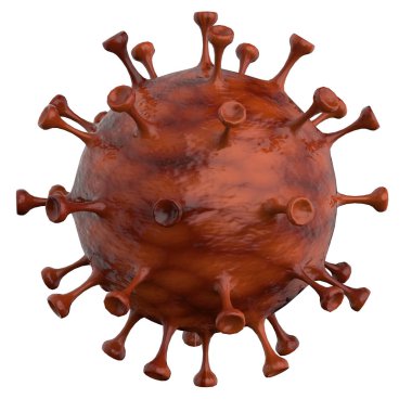 Gerçekçi Coronavirus Covid-19 3D görüntüleme. Coronavirüs 'ün yapısını gösteren resimler