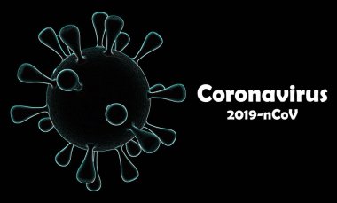 Coronavirus 2019-nCoV. Coronavirus beyaz arka planda izole edildi. Çin patojen solunum yolu enfeksiyonu. 3d oluşturma
